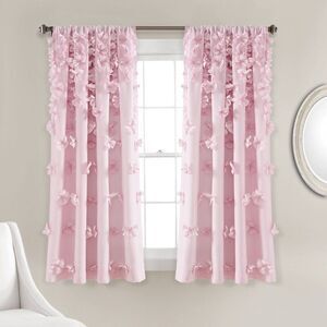 63"x54" Riley Window Curtain Panels Lilac Purple - Lush Décor